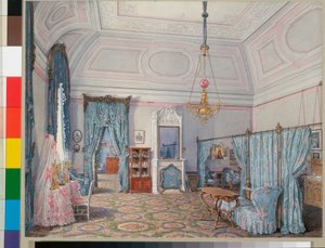 Interieurs van het Winterpaleis: Het Vijfde Gereserveerde Appartement - De Slaapkamer van grootvorstin Maria Alexandrovna