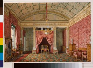 Interieurs van het Winterpaleis: Het eerste gereserveerde appartement - De slaapkamer van Grootvorstin Maria Nikolajevna door Eduard Hau