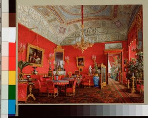 Interieurs van het Winterpaleis: De grote tekenkamer van Keizerin Alexandra Fyodorovna