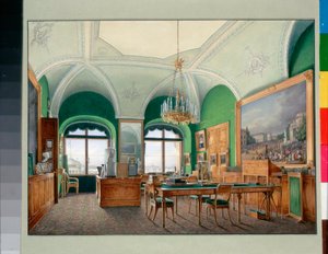 Interieurs van het Winterpaleis: De grote studeerkamer van keizer Nicolaas I