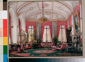 Interieurs van het Winterpaleis: De Frambozenstudeerkamer van keizerin Maria Alexandrovna door Eduard Hau