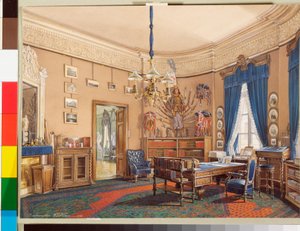 Interieurs van het Winterpaleis: De studeerkamer van kroonprins Nikolaj Aleksandrovitsj