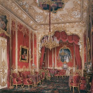 Interieurs van het Winterpaleis. Het boudoir van keizerin Maria Alexandrovna, 1861