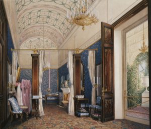 Interieurs van het Winterpaleis. De kleedkamer van keizerin Alexandra Fjodorovna, 1871