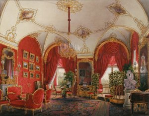 Interieurs van het Winterpaleis. Het vierde gereserveerde appartement. De hoekkamer