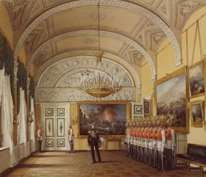 Interieurs van het Winterpaleis. De Wachtkamer, 1864 door Eduard Hau