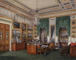 Interieurs van het Winterpaleis. De studeerkamer van keizer Alexander II