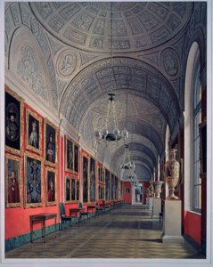 De nieuwe Hermitage, de Romanov-galerij, noordzijde door Eduard Hau