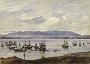 Panorama van Rio de Janeiro door Eduard Hildebrandt