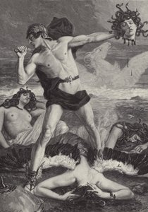 Perseus onthoofdt Medusa door Eduard Kaempffer