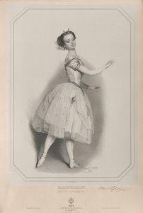 Portret van de ballerina Marie Taglioni als Satanella door Eduard Kaiser