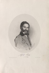 Portret van de cellist en componist Alfredo Piatti, 1822-1901, 1858