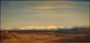 Beiers landschap voor de bergen door Eduard Schleich der Ältere