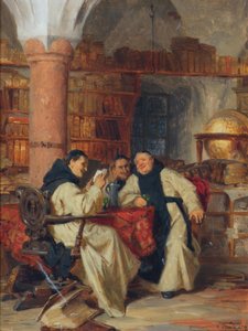 In de kloosterbibliotheek