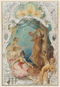 Dans (ontwerp voor een muurschildering in Varieté Ronacher, Wenen) door Eduard Veith