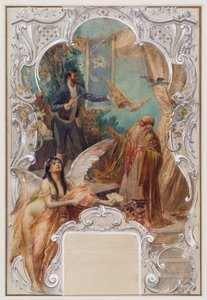 Taschenspieler (ontwerp voor een muurschildering in Varieté Ronacher, Wenen) door Eduard Veith