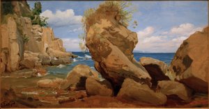 Kustlandschap bij Sorrento door Eduard Wilhelm Pose