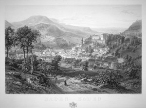 Baden Baden, 19e eeuw door Eduard Willman