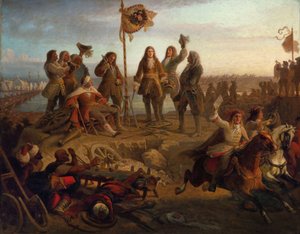 Prins Eugene stuurt een boodschapper naar de Keizer, hem informerend over zijn overwinning, ca 1860