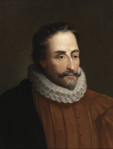 Portret van Miguel de Cervantes (1547-1616), dichter en toneelschrijver door Eduardo Balaca y Canseco