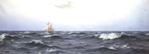 Valkyrie II steekt de Atlantische Oceaan over, c.1893 door Eduardo de Martino