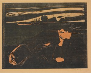 Avond. Aan het strand (Melancholie)
