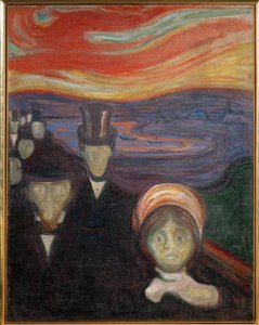 Angst (olieverf op doek) door Edvard Munch