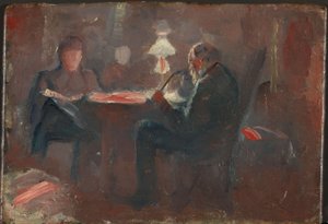Rond de Paraffinelamp door Edvard Munch
