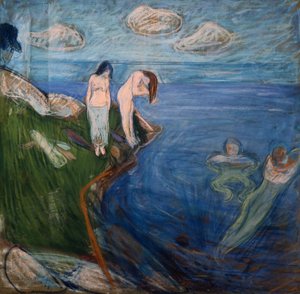 Baden vrouwen door Edvard Munch
