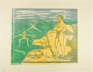 Jongens die Baden door Edvard Munch
