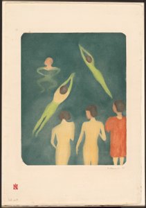 Jongens baden door Edvard Munch