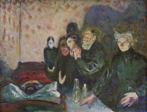 Doodsstrijd door Edvard Munch