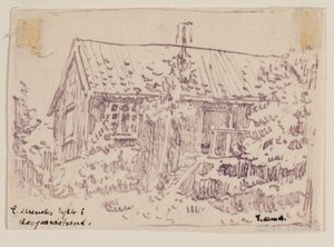 Het huisje van Edvard Munch in Åsgårdstrand door Edvard Munch