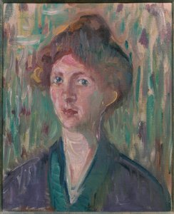 Portret van een vrouw door Edvard Munch