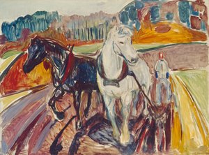 Paardenteam door Edvard Munch