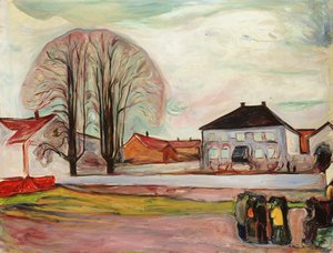 Huis in Aasgaardstrand door Edvard Munch