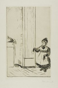 Interieur met een kind. Lothar Linde door Edvard Munch