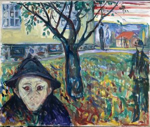 Jaloezie in de tuin door Edvard Munch