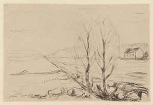Twee bomen door Edvard Munch