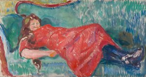 Op de bank door Edvard Munch