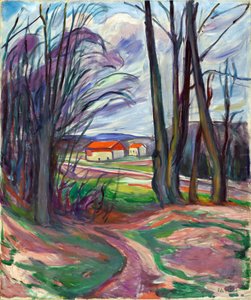 Landschap in Skoyen (Oslo, Noorwegen) door Edvard Munch