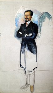 Portret van Ernest Thiel 1859-1947 door Edvard Munch