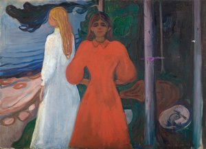 Rood en wit door Edvard Munch