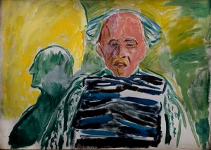 Zelfportret met gestreepte trui