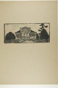 De tuin voor het huis van Dr. Linde door Edvard Munch