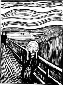 De Schreeuw, 1895 door Edvard Munch
