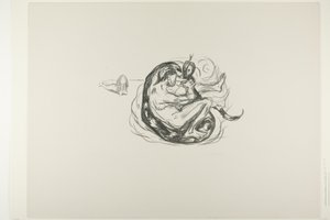 De slang wordt gedood door Edvard Munch