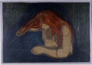 De Vampier door Edvard Munch