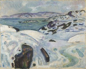 Winter op de fjord door Edvard Munch