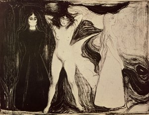 Vrouw in drie fasen door Edvard Munch